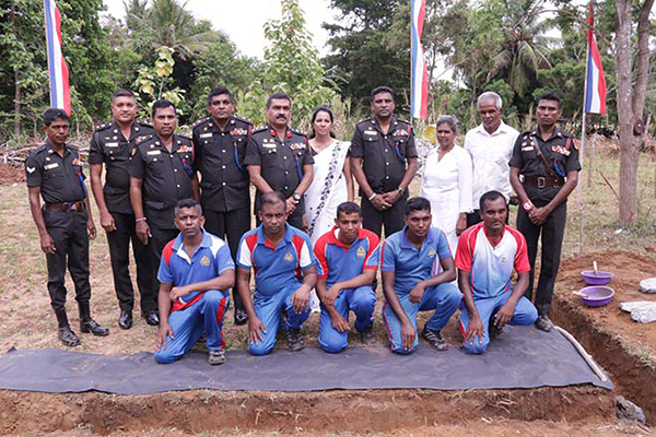 SLNG Seva Vaniha with Soldiers to Build New House for a Fallen NCO's Family